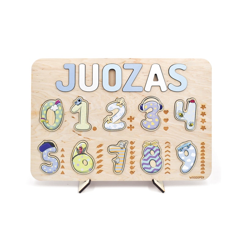 Customized Name Puzzle with Numbers The Perfect Gift for Kids and Babies. Make Your Baby Feel Extra Special with Personalized Gifts image 4
