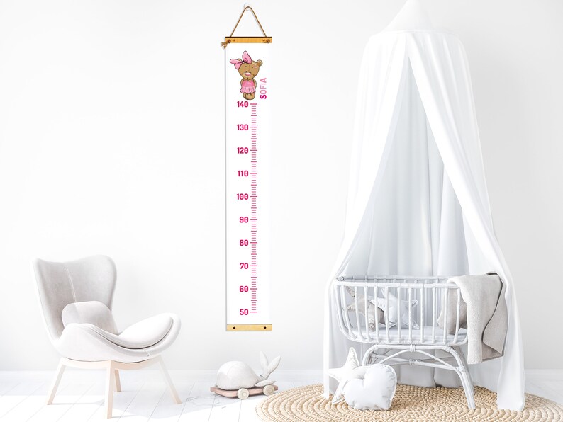 Canvas Height Chart for Kids Personalized Growth Chart Wall Etsy