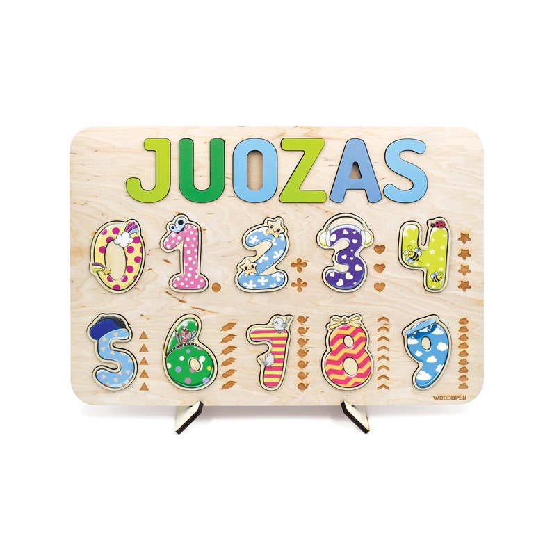 Customized Name Puzzle with Numbers The Perfect Gift for Kids and Babies. Make Your Baby Feel Extra Special with Personalized Gifts image 2