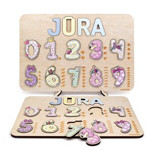 Customized Name Puzzle with Numbers The Perfect Gift for Kids and Babies. Make Your Baby Feel Extra Special with Personalized Gifts image 8