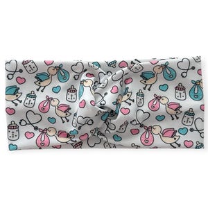 Stork Print Headband: Delivery Nurse OB Headband