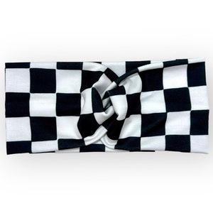 Checkered Headband: Women's Stretch Athletic Headband