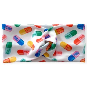 Chill Pill Headband | Funny Headband | Stretch Headband | Headband for Women | Revelry Headband Co.