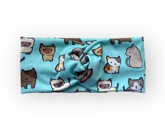 Cats Turban Twist Headband: Women's Stretch Headband
