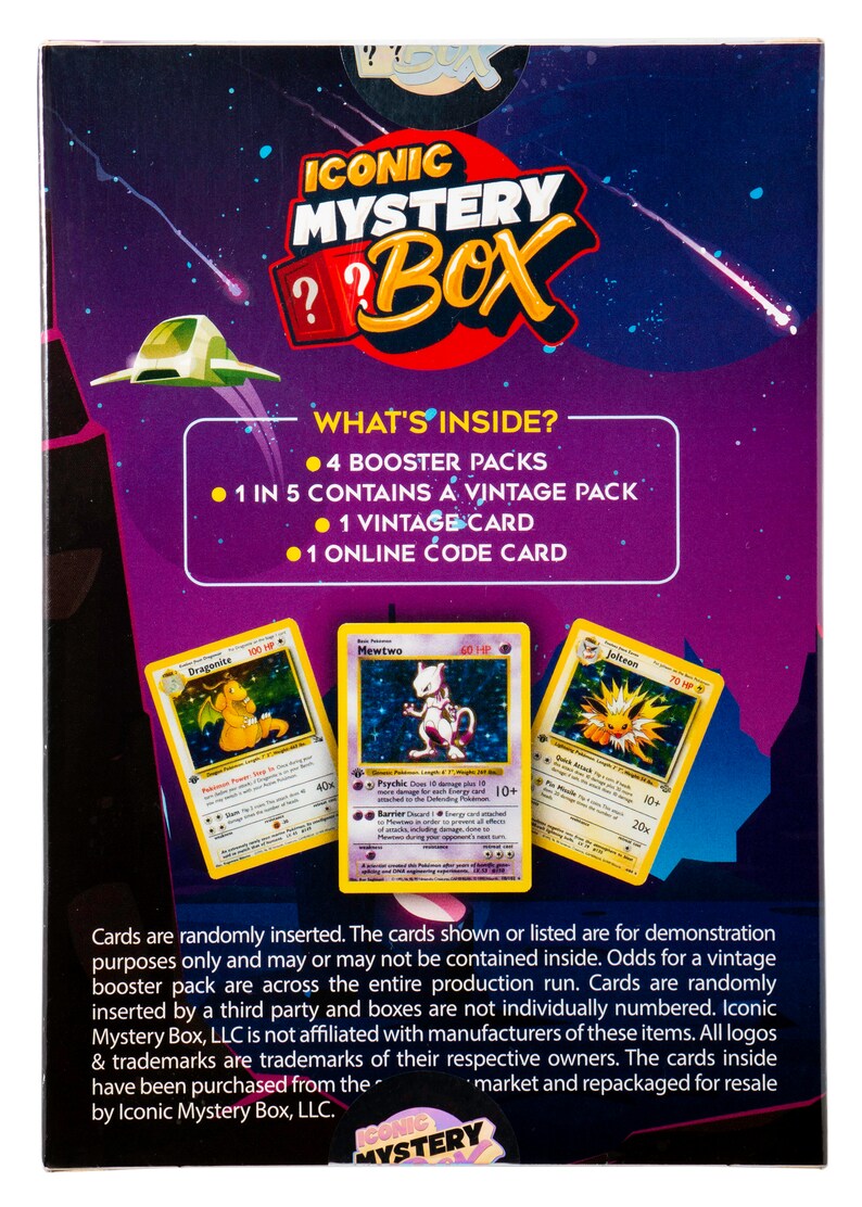 Pokemon Iconic Mystery Booster Box Pokémon Etsy