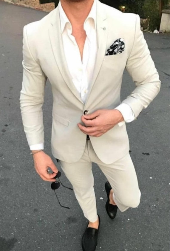 Men White 3 Piece Suit at Best Price in Mumbai | Babu Garment