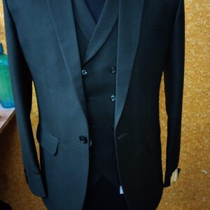 Men Black Suit, Wedding 3 Piece Suits, Slim Fit Party Wear Prom Suits, Groom wear, Groom Wear, gift for loved one..
