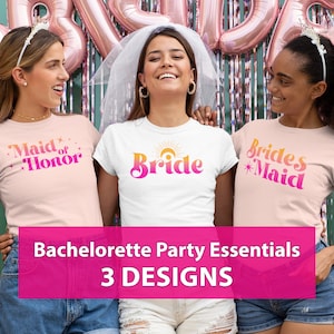 Bachelorette Party SVG, Bridal Party SVG Bundle, Bride svg, Bridesmaid svg, Maid of Honor svg, Engagement Party svg, Celestial, Retro