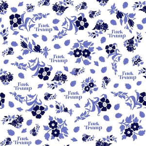 Padrão sem emendas F Trump Toile de Jouy, Anti-Trump sutil, arquivo PNG para impressão, download digital, PNG, fundo transparente, para impressão sob demanda