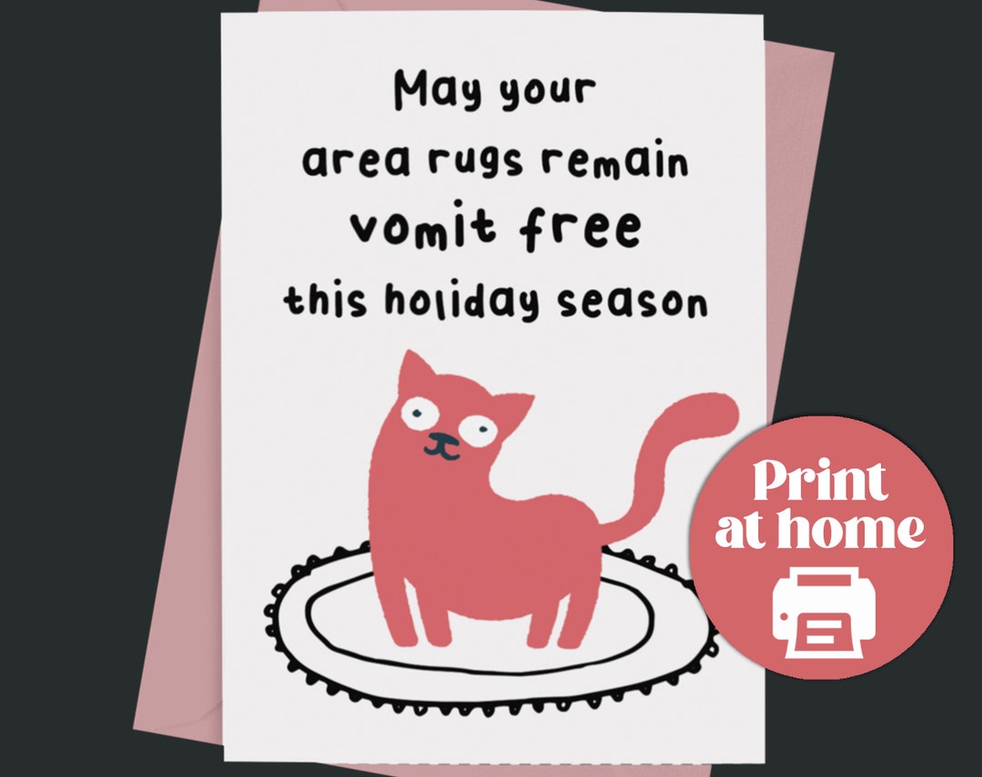 Funny Holiday Cat Card, Card From Cat, Printable Christmas Card for Cat ...