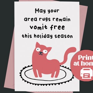 Funny Holiday Cat Card, Card from Cat, Printable Christmas Card for Cat Lovers, funny Christmas card, cat Christmas, cat mom, cat lady