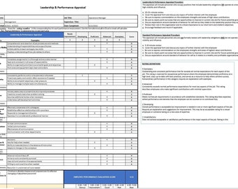 ENHANCED - Employee Performance Review Appraisal Form (and Procedure ...