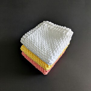 Cotton Dishcloths - Spring Flowers Collection (Set of 3)
