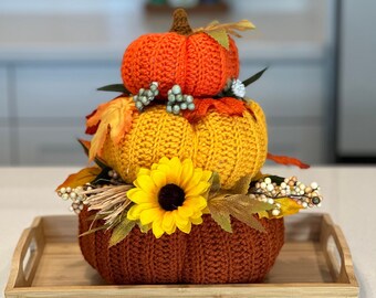 Handmade Crochet Pumpkins-Fall Pumpkins-Fall Decor- Pumpkin Toy-Halloween