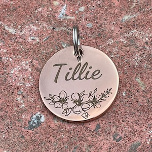 Solid Brass Dog Tag / Deep Engraved / Custom Pet Tag