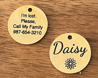Personalized Tag for Cats, Funny Cat Tag, Cat ID Tag, Cat Tag Fish Symbol, Cat Tag Collar, Pet Name Tag, Engraved Kitten Tag, Cat Tags