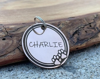 Custom Dog Name Tag, Dog Tag Custom Necklace, Pet Name Tag, Engraved Dog Tag, Puppy Tag, Dog Tag For Dogs, Rose Gold Pet Tag, Dog ID Tag,