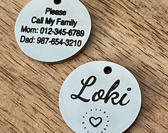 Engraved Cat Tag, Pet Address Tag, Funny Kitten Tag, Custom Cat Tag, Microchipped Cat Tag, Pet Tags, Rose Gold Cat Tag, Cat Name Tag, Kitty