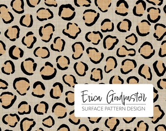 Faded Texture Classic Leopard Repeating Pattern Instant Download 300 DPI PNG for Digital Paper Scrapbooking Crafts