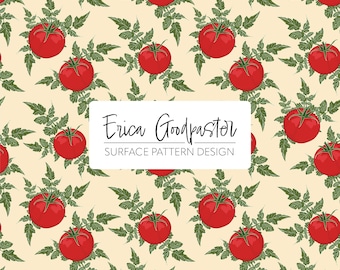 Vintage Tomatoes Light Green Digital Paper Seamless Repeating Pattern Instant Download 300 DPI PNG for Scrapbook Crafts Tomato