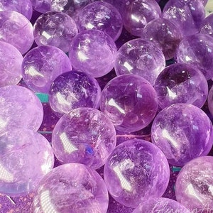 Esfera de amatista natural, bola de cuarzo cristalino, esfera de cristal violeta, decoración del hogar