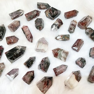 Natural Mini Garden Quartz Tower, Healing Scenic Quartz Point, Crystals Lodalite Ghost Quartz Wand