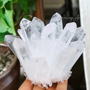 Raw Clear Quartz, Natural Crystal Cluster, Quartz Point VUG, Clear Quartz Cluster Crystal, Mineral Specimen 200-1000G