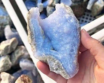 Natural Raw Blue Lace Agate, Rough Blue Lace Agate Chunks