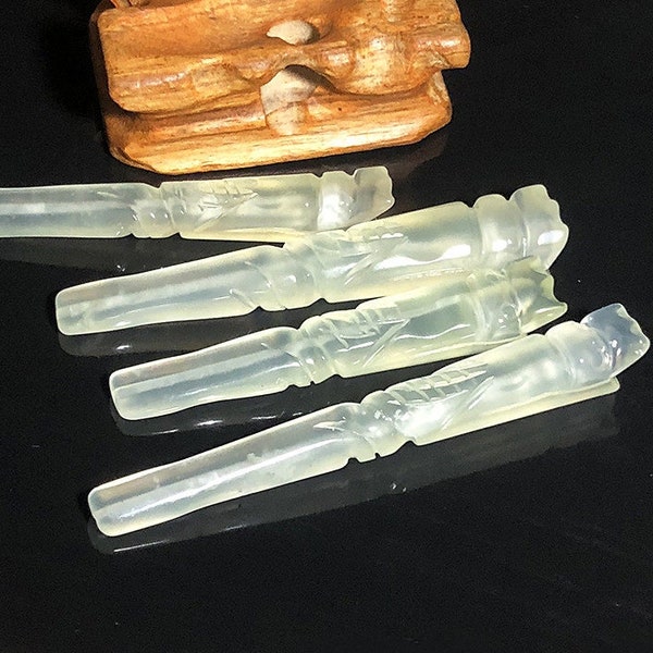 Natürliche Jade Zigarettenspitzen, Handgemachte Jadite Tabakpfeife, Filter Spitze - für 8mm