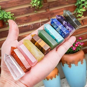 Natural Real Crystal Point Set, 10 Pieces Healing Crystal Wands, Crystal Tower, Hexagonal Column Crystal Gift