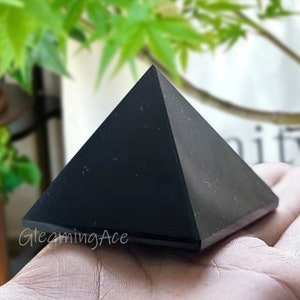Polished Black Obsidian Pyramids, Many Sizes Crystal Pyramid, Black Pyramid, Energy Healing