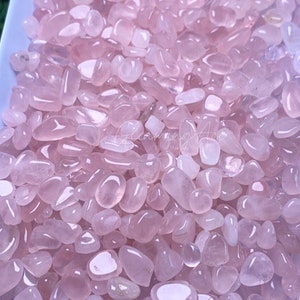 Natural Mini Rose Quartz Chips Polished Rose Quartz Crystal Gemstone Chips Wholesale Bulk Lot