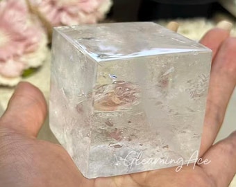 Natural Clear Quartz Crystal Cube Crystal Rubik's Cube Specimen Healing Crystal