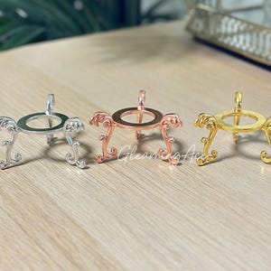 Metal Crystal Sphere Stand Base, Gold Silver Pink Crystal Ball Holder, Crystal Ball Display