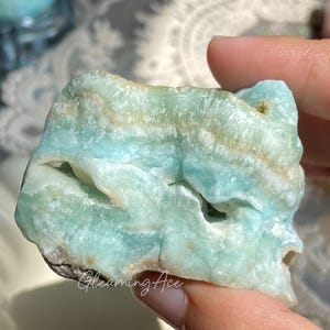 Raw Caribbean Calcite Stone, Blue Caribbean Calcite Crystal Stone
