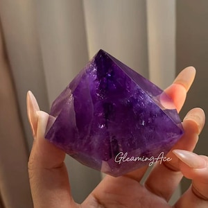 High Quality Natural Amethyst Crystal Point, Amethyst Cupcake Tower, Amethyst Generator, Healing Crystal