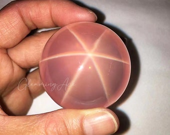 Natural Star Rose Quartz Sphere, High Quality Mozambique Six Star Flash Ball, Home Decoration, Mineral Samples