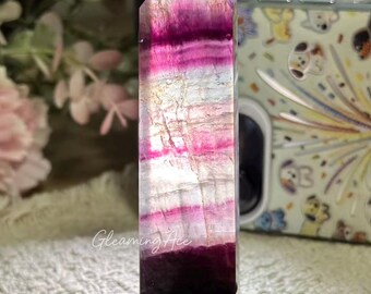 Natural Candy Fluorite Tower Rainbow Fluorite Crystal Point Reiki Healing