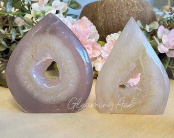 Druzy Agate Quartz Flame Agate Carved Tower Home Decor