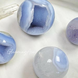 Blue Lace Agate Sphere Druzy Blue Lace Agate Sphere