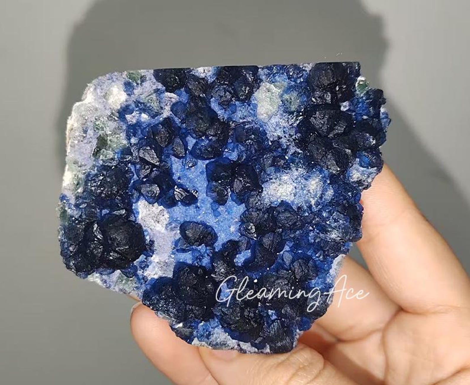 Blue Raspberry Fluoride High Quality Blueberry Blue Fluorite Specimen Rare Fluorite Cluster ...
