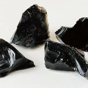 Natural Raw Obsidian Chunk, Rough Obsidian, Healing Crystals