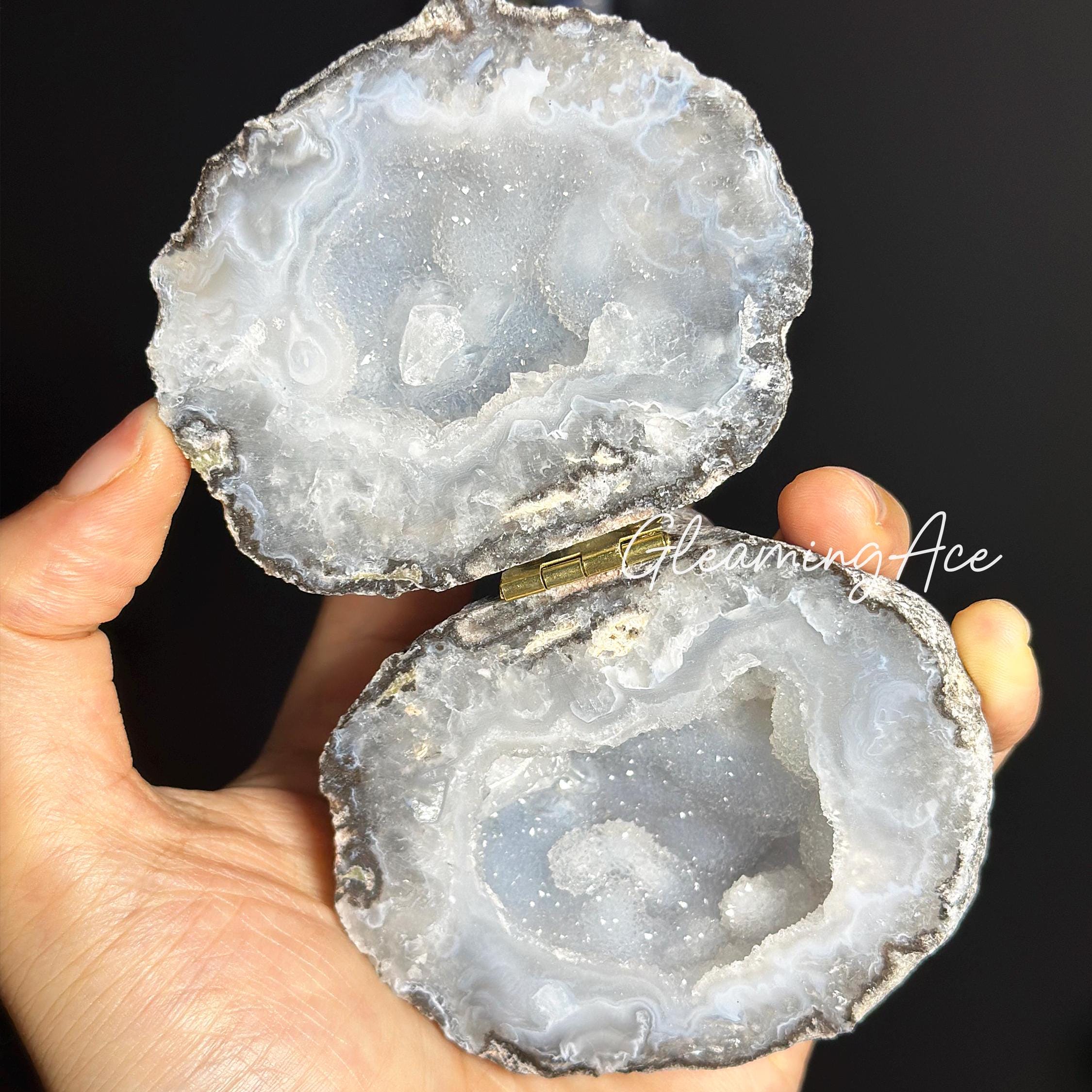 Brazilian Crystal Geode Ring Boxes, Geode Agate Jewelry Box, Idea