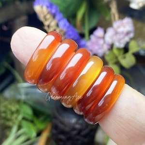 Natural Carnelian Ring Gemstone Ring Red Agate Ring 6mm
