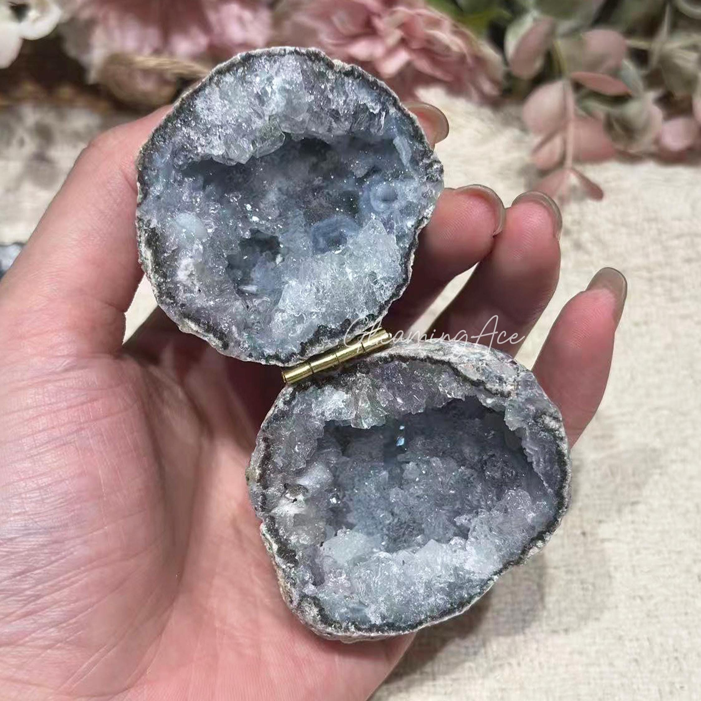 Brazilian Crystal Geode Ring Boxes, Geode Agate Jewelry Box, Idea