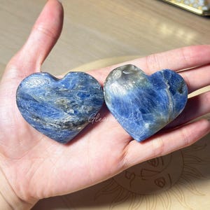 Natural Blue Kyanite Heart, Kyanite Heart Home Decor