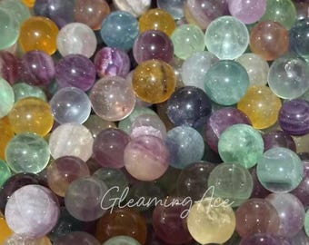 Mini Rainbow Fluorite Sphere Natural Polished Candy Fluorite Crystal Ball Wholesale Bulk