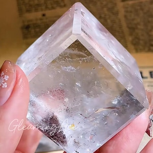 Natural Clear Quartz Crystal Cube Crystal Rubik&#39;s Cube Specimen Healing Crystal