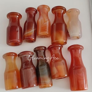 Natural Carnelian Agate Cigarettes Filter, Crystal Jade Filter Tip - for 8mm