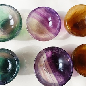 Rainbow Fluorite Bowl, Candy Fluorite Bowl